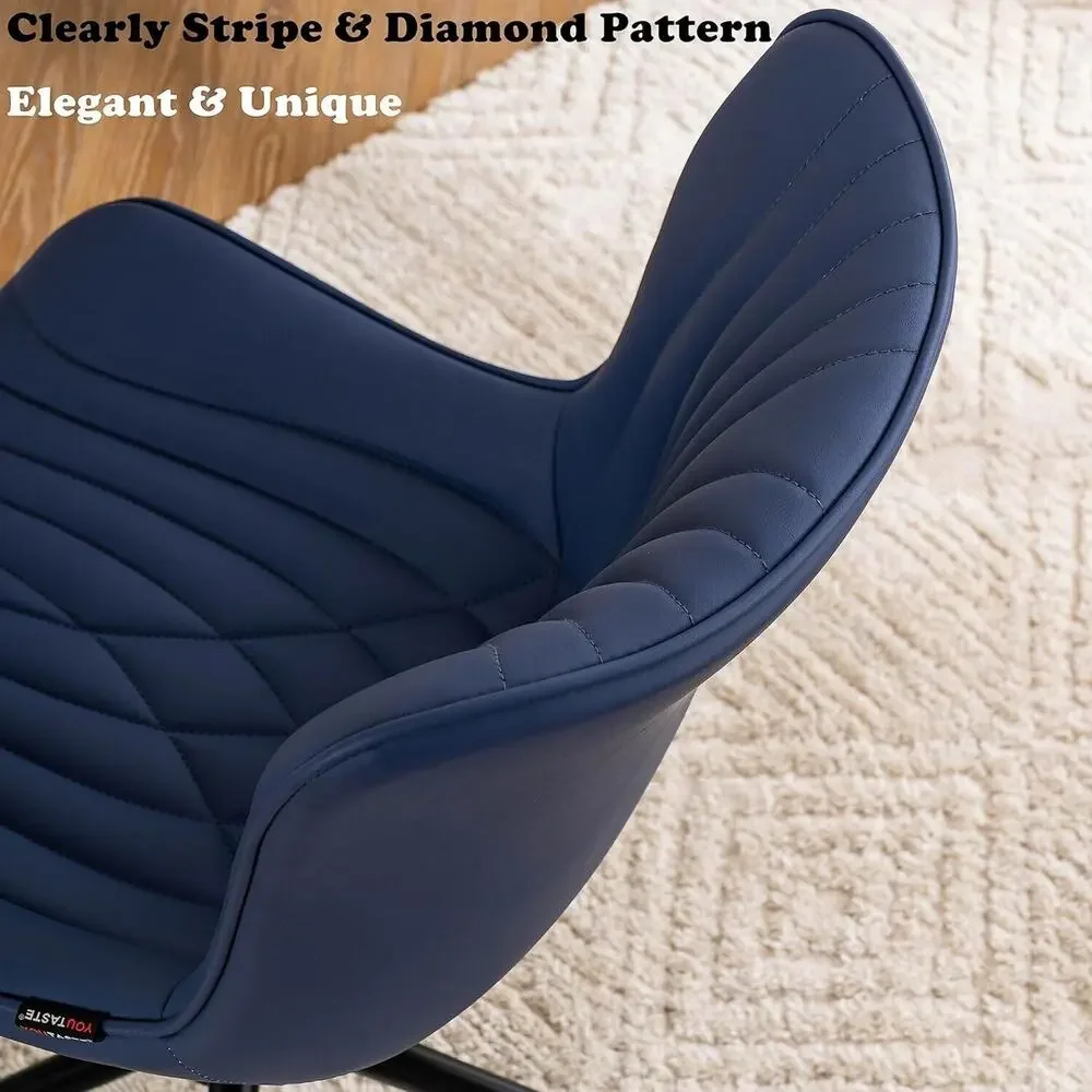 Modern Office Chair Armless, Swivel, Rocking, Wheels, Adjustable, Faux Leather
